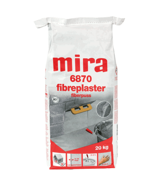Mira 6870 20 kg - Fiberforstærket Pudsemørtel