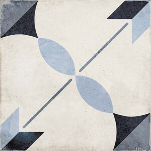 Art Nouveau Arcade Blue 20x20 Mat
